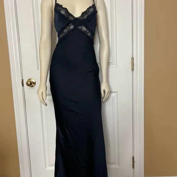 Princess Polly TREASURE BIAS CUT MAXI DRESS NAVY - Picture 10 of 16